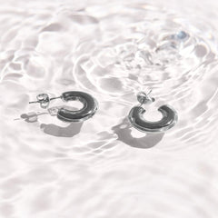 Chunky Curved Hoop Earrings