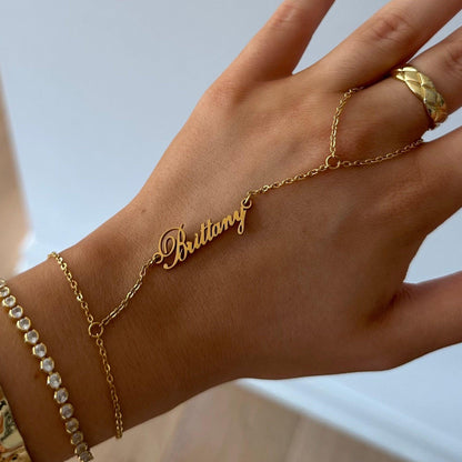 Custom/Personalized Name Plate Hand Chain
