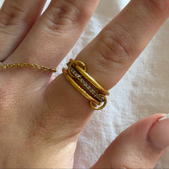 Stacked Linked Crystal Band Ring - EVRY JEWELS