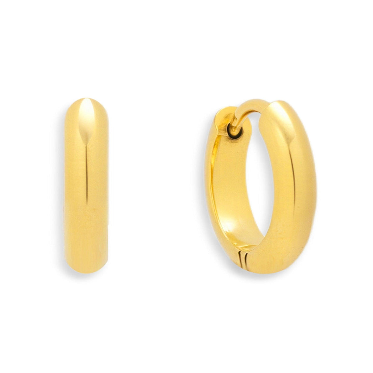 Smooth Curve Hoop Earrings