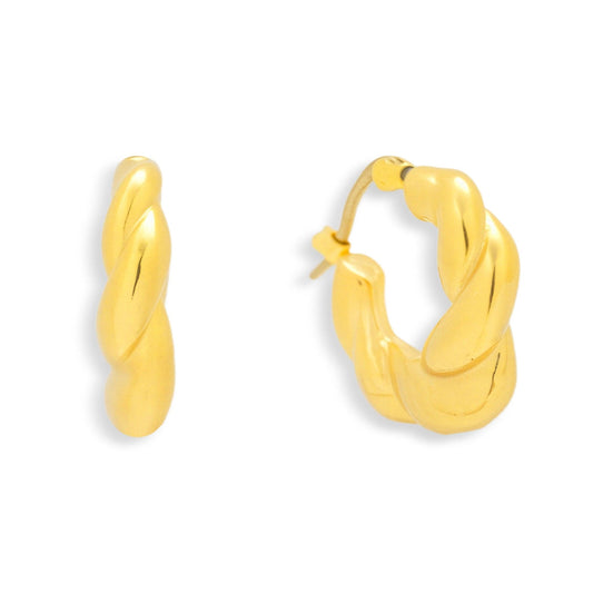 Chunky Twisted Hoop Earrings