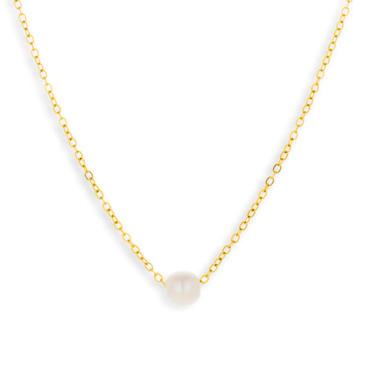 Single Pearl Drop Necklace