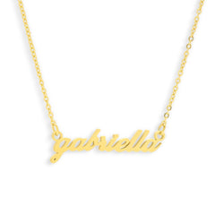 Custom/Personalized Lowercase Nameplate Cable Necklace