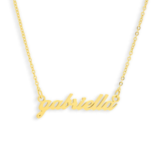 Custom/Personalized Lowercase Nameplate Cable Necklace