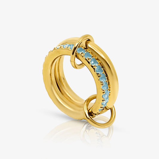 Frosted Charm Stacked Ring