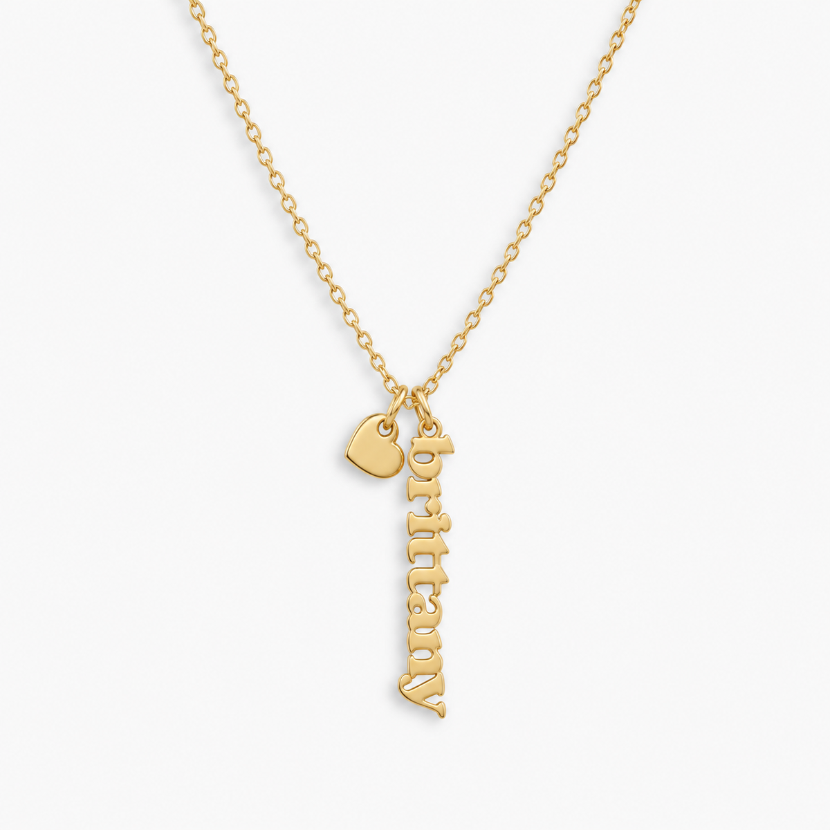 Custom/Personalized Mini Vertical Charm Nameplate Necklace