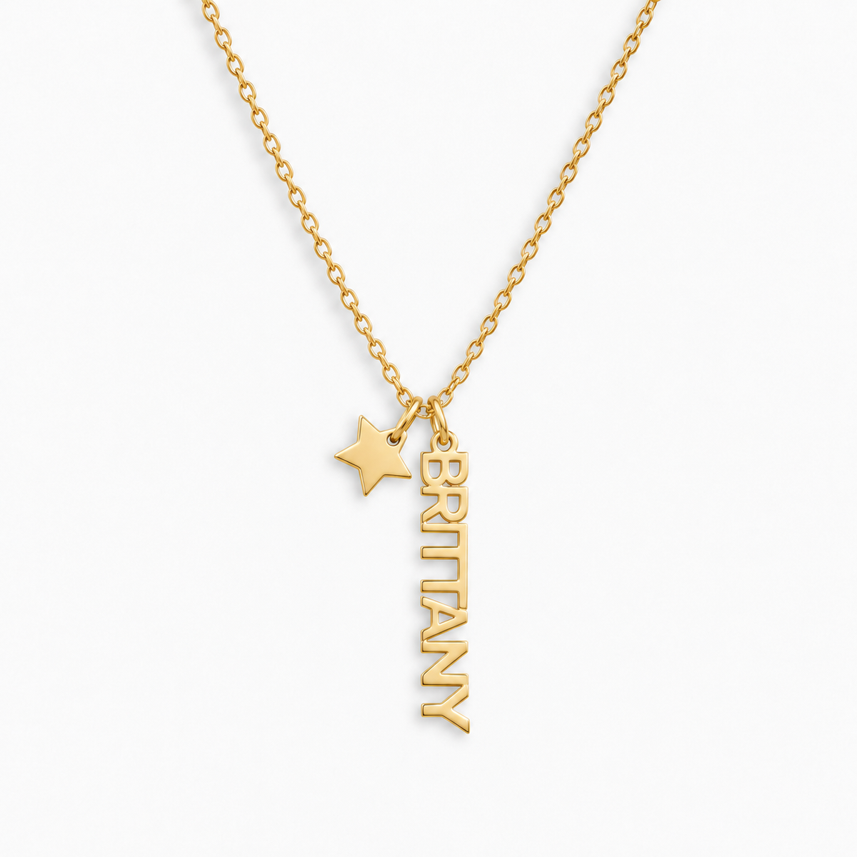 Custom/Personalized Mini Vertical Charm Nameplate Necklace