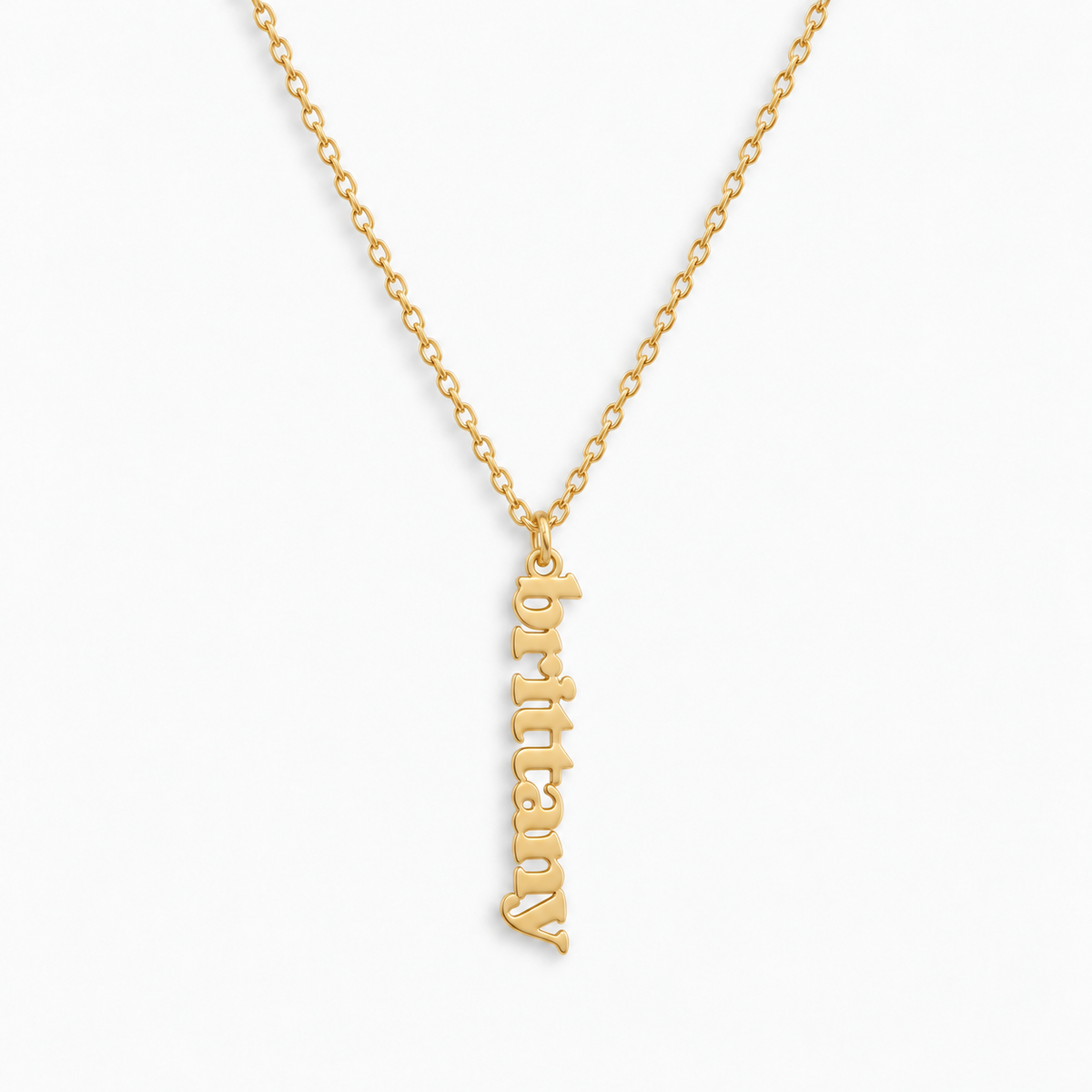 Custom/Personalized Mini Vertical Charm Nameplate Necklace