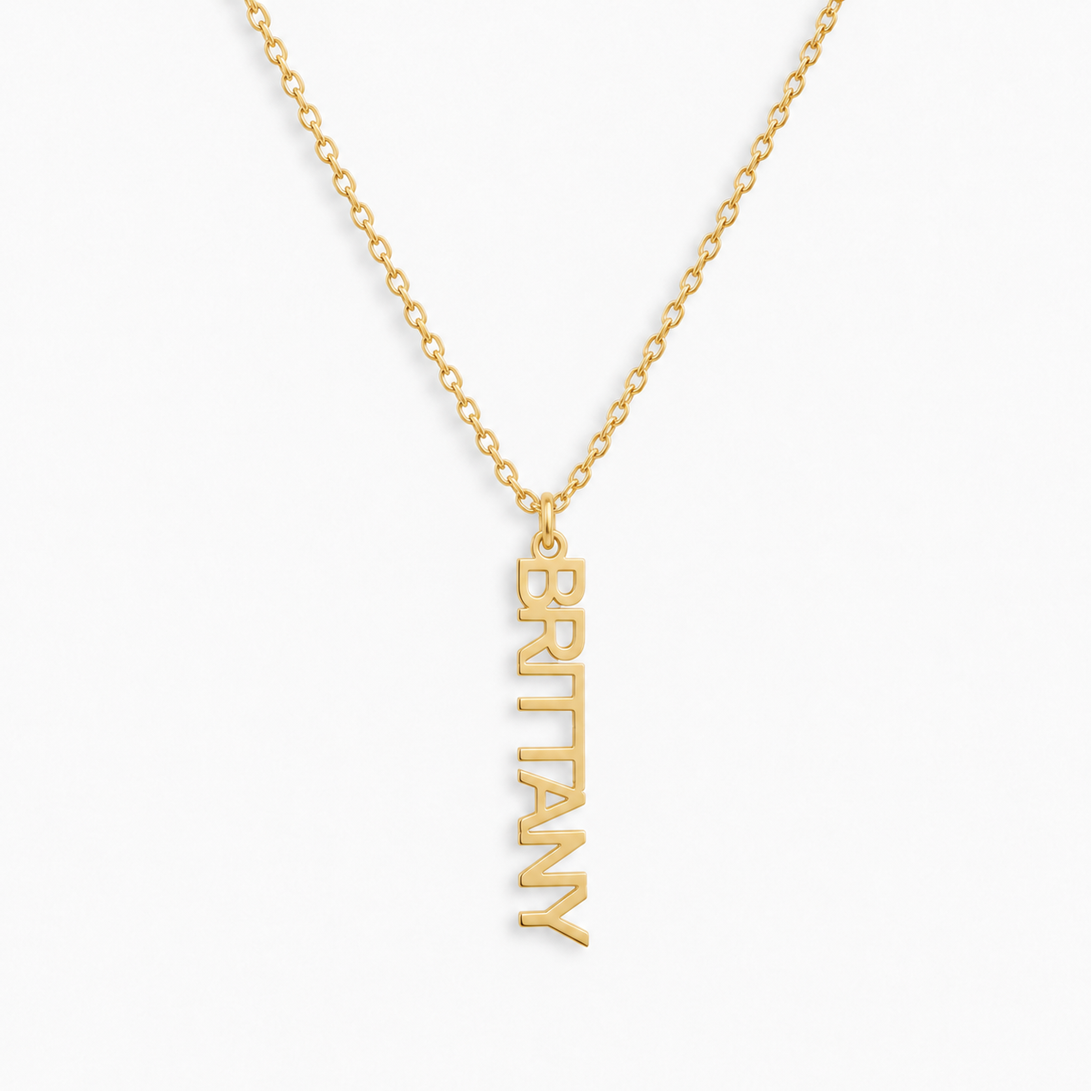 Custom/Personalized Mini Vertical Charm Nameplate Necklace