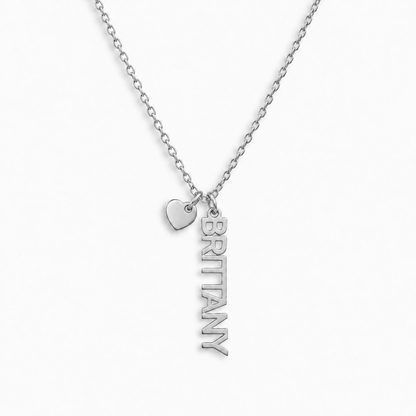 Custom/Personalized Mini Vertical Charm Nameplate Necklace