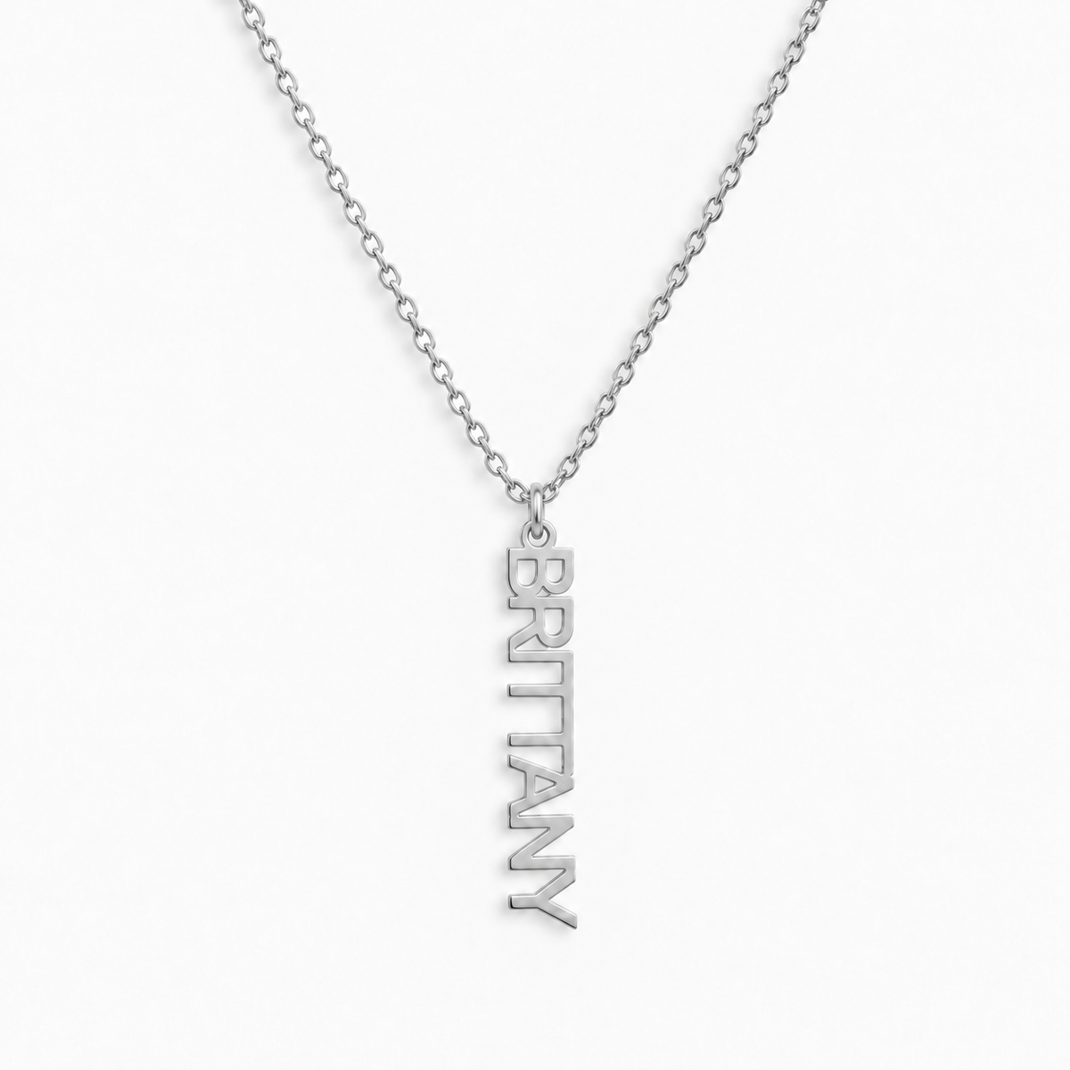 Custom/Personalized Mini Vertical Charm Nameplate Necklace