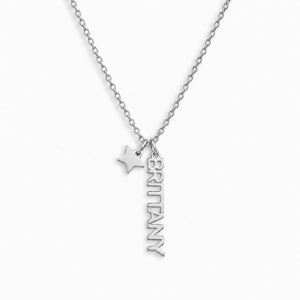 Custom/Personalized Mini Vertical Charm Nameplate Necklace