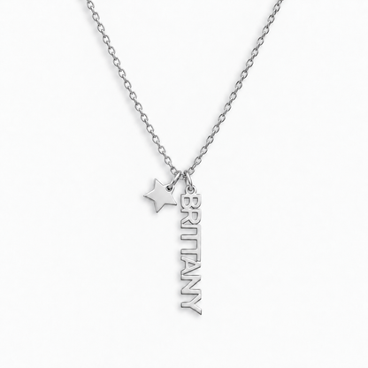 Custom/Personalized Mini Vertical Charm Nameplate Necklace
