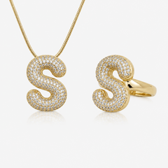 Adore Me Ring & Necklace 2 Piece Bundle