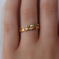Rainbow's End 2-Piece Ring Set