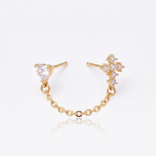 Bonded Sparkle Flat Back Earring