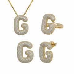 Adore Me Earring, Ring & Necklace 3 Piece Bundle