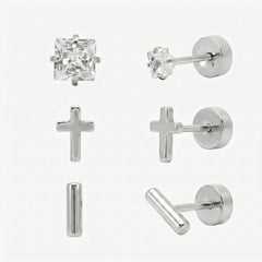 Simply Yours Flat Back 3 Piece Earring Set