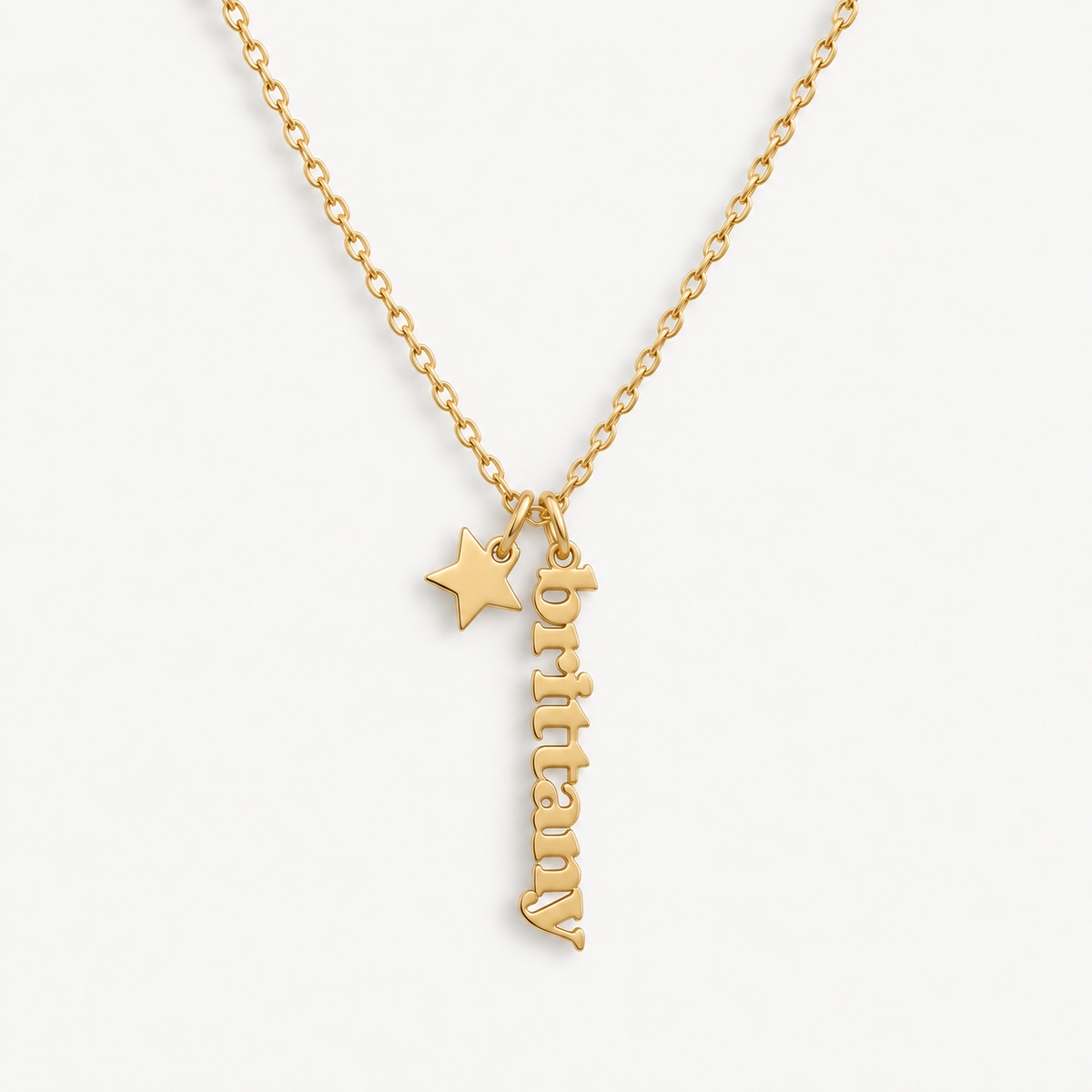 Custom/Personalized Mini Vertical Charm Nameplate Necklace