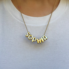 Custom/Personalized Bubble Letter Name Necklace