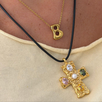 Popstar Cross Cord Necklace