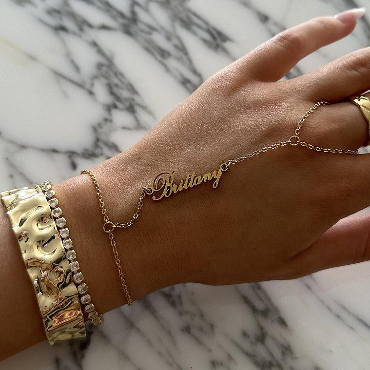 Custom/Personalized Name Plate Hand Chain