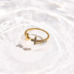 Risen Cross Ring