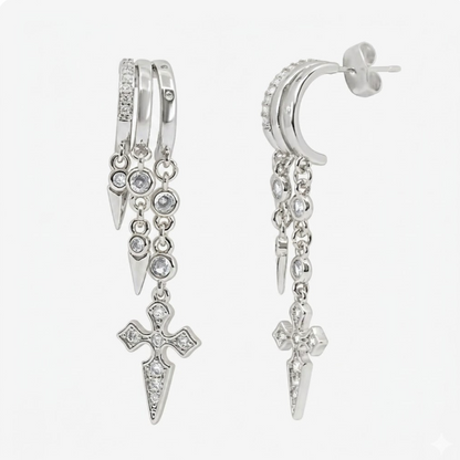 Sparkle Drop Charm Earrings