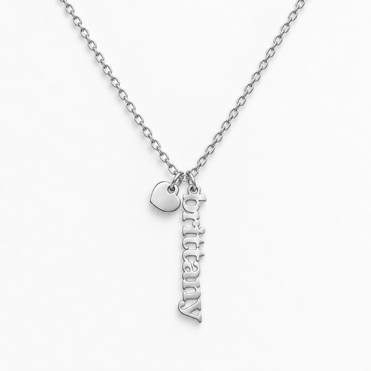 Custom/Personalized Mini Vertical Charm Nameplate Necklace