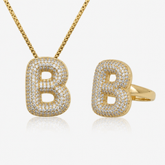 Adore Me Ring & Necklace 2 Piece Bundle