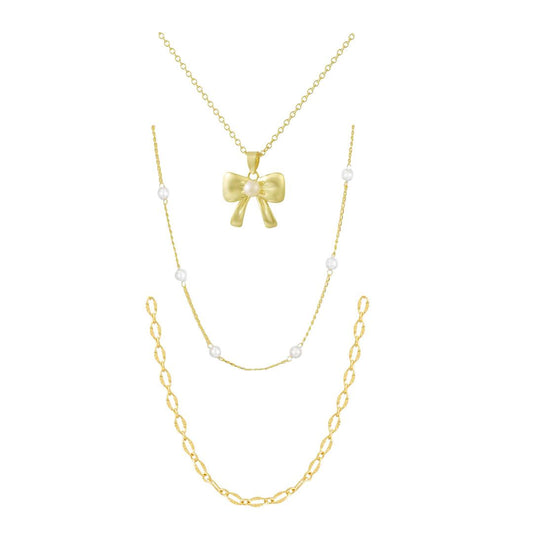 Coquette 3-Piece Necklace Bundle