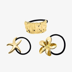 Beach Girl 3-Pack Hair Elastic Bundle - EVRY JEWELS