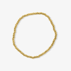 Icy Golden Beaded Bracelet 4 Piece Set