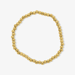 Icy Golden Beaded Bracelet 4 Piece Set