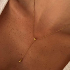 Luna Drop Lariat Necklace