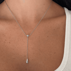 Luna Drop Lariat Necklace
