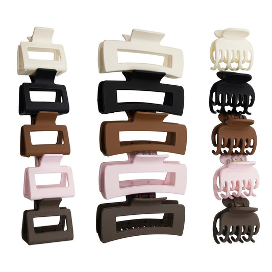 Muted Muse Claw Clips - 15-Pack - EVRY JEWELS