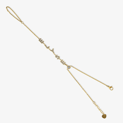 Custom/Personalized Pave Name Hand Chain