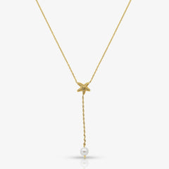Pearly Sea Lariat Necklace