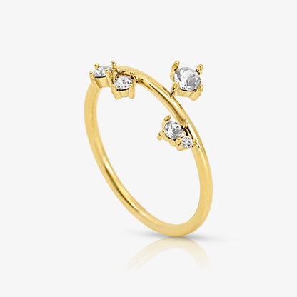Triple Spark Drop Ring