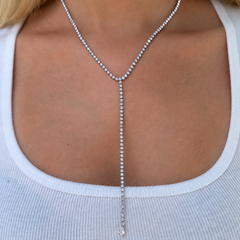 Nena Tennis Lariat Necklace